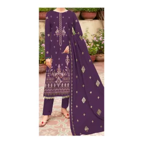 3PC- Unstitched Embroidered Lawn Suit PS4868