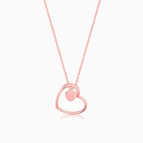 Anushka Sharma Rose Gold Heart Necklace