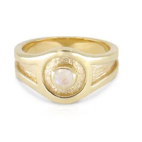 Athens Moonstone Gold Signet