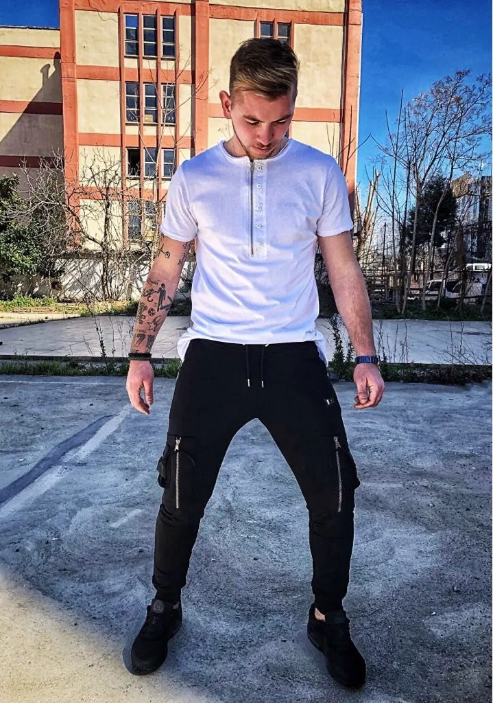 Black Side Pockets Jogger Pant DM3 Streetwear Jogger Pants