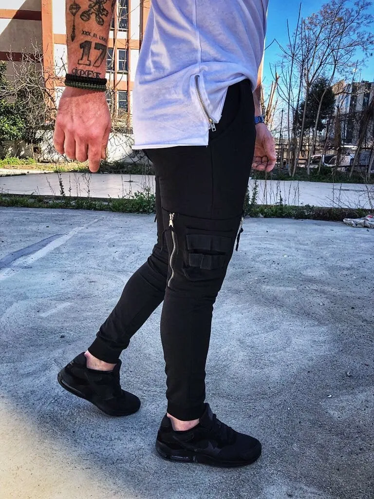 Black Side Pockets Jogger Pant DM3 Streetwear Jogger Pants