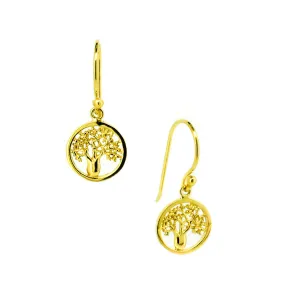 Boab Tree Hook Earrings Gold