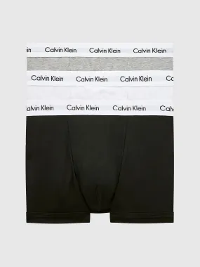 Calvin Klein 3 Pack Cotton Stretch – Low Rise Trunks ( Black / White / Grey )