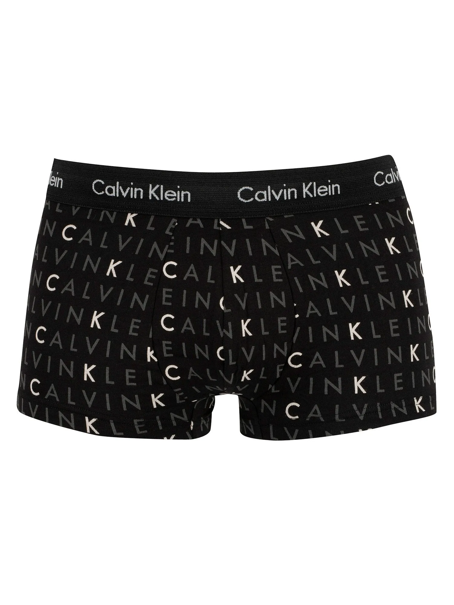 Calvin Klein 3 Pack Cotton Stretch – Low Rise Trunks - Black/Grey Heather/Subdued Logo