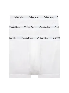 Calvin Klein 3 Pack Cotton Stretch – Low Rise Trunks ( White )