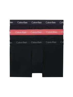 Calvin Klein 3 Pack Low Rise Trunks Men’s - B- BLACK/ CORAL LIP/ PHANTOM WB