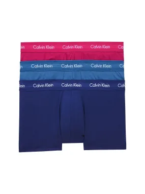 Calvin Klein 3 Pack Low Rise Trunks Men's  – PLUMBERRY/ CHINO BLUE/ RIVERBED