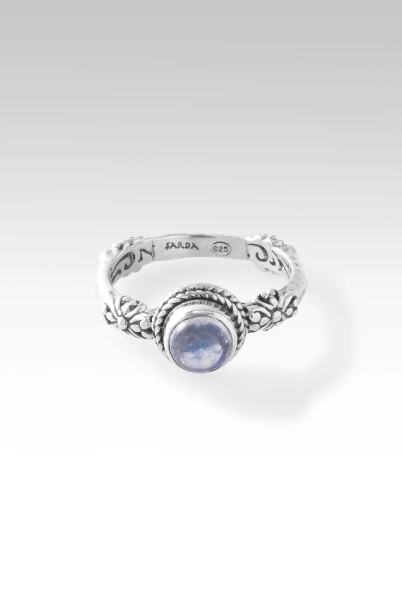 Cheerful Heart Ring™ in Rainbow Moonstone