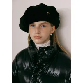 CIRCLE LOGO FUR BERET