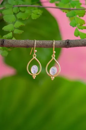 Cleo Rainbow Moonstone Earrings