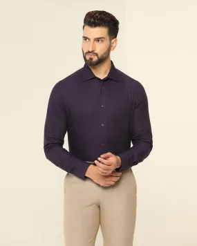 Formal Purple Textured Shirt - Setal