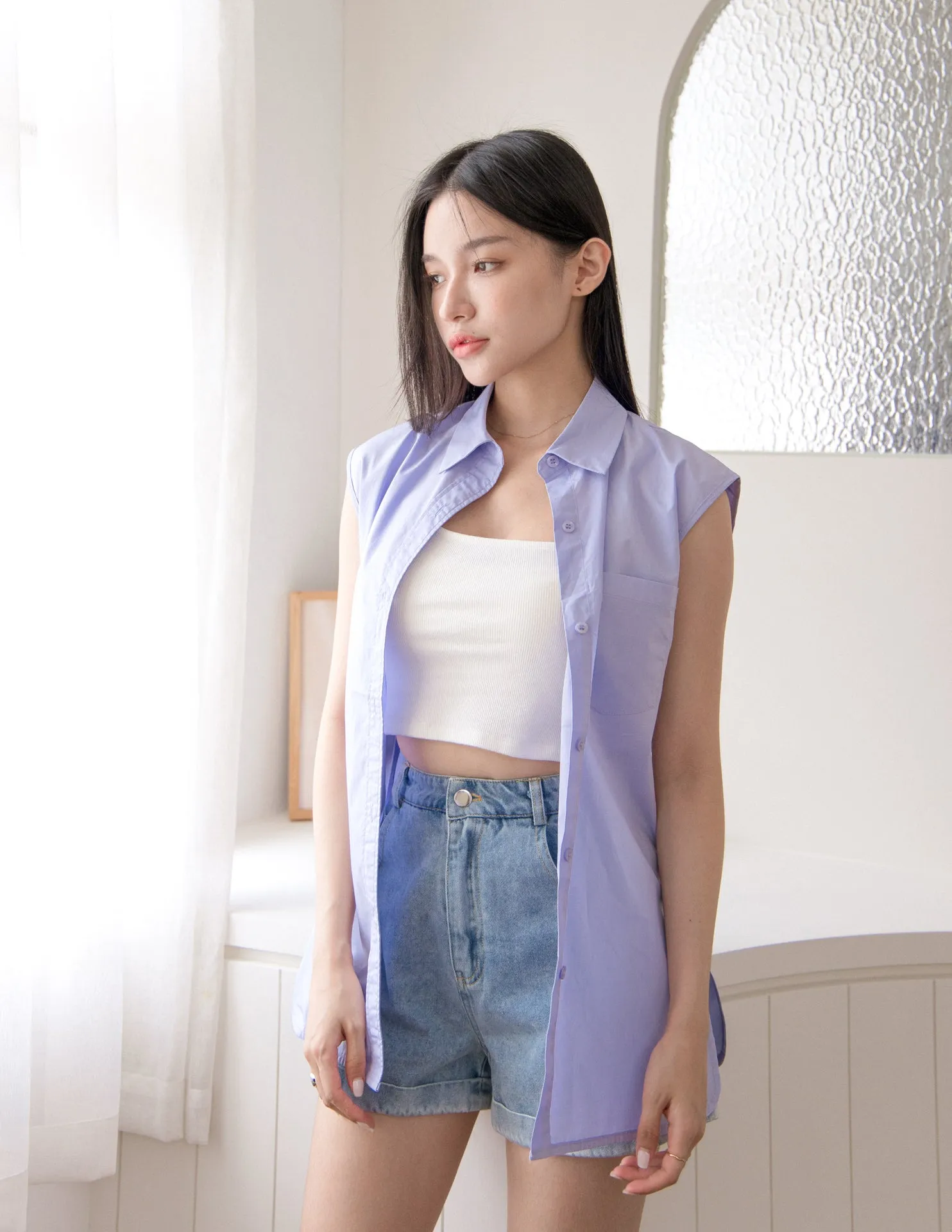 Helen Shirt in Periwinkle