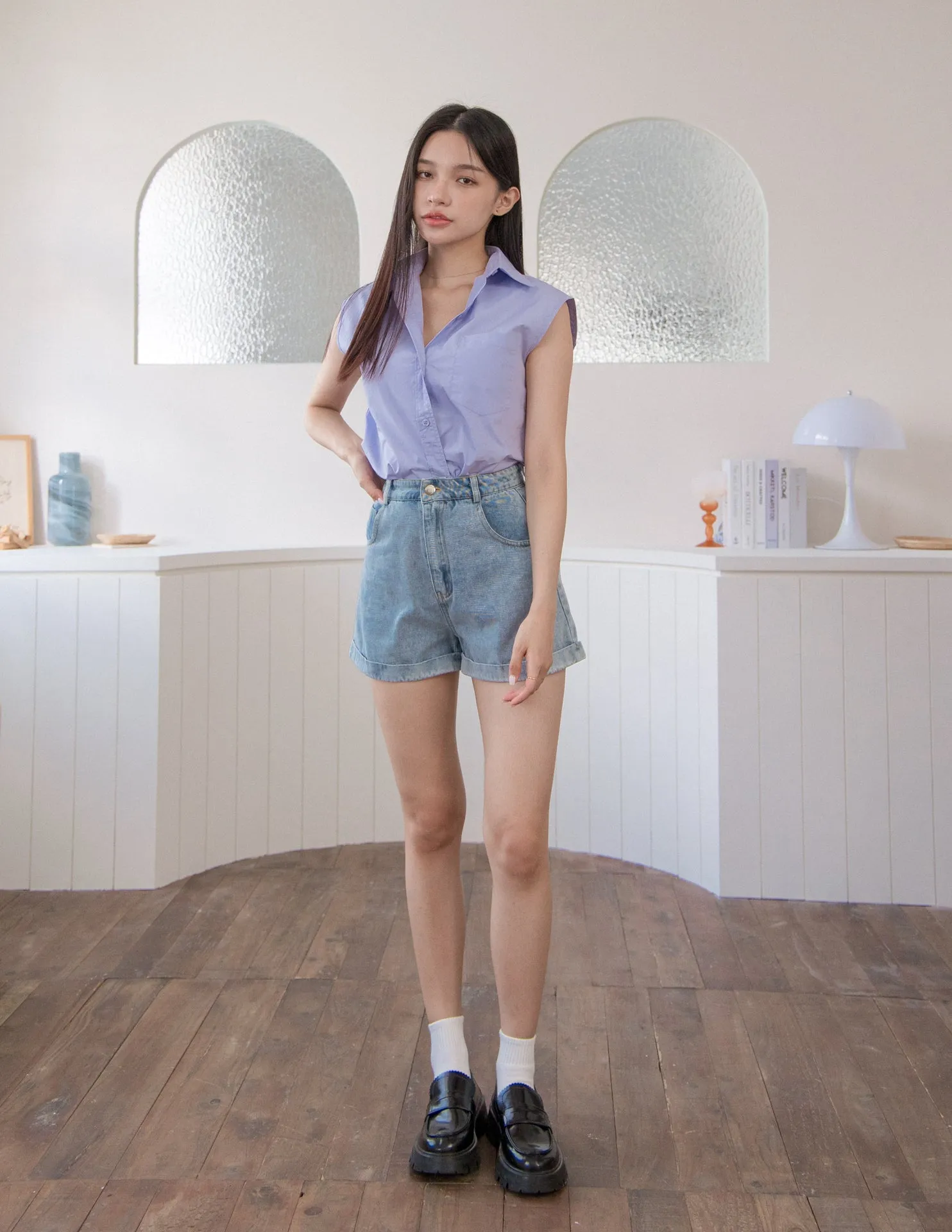 Helen Shirt in Periwinkle