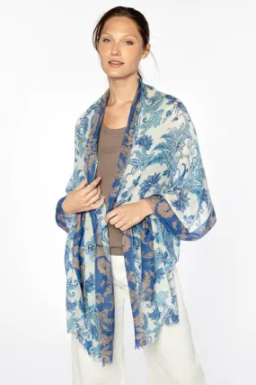 Kinross Cashmere Tavira Tile Print Scarf