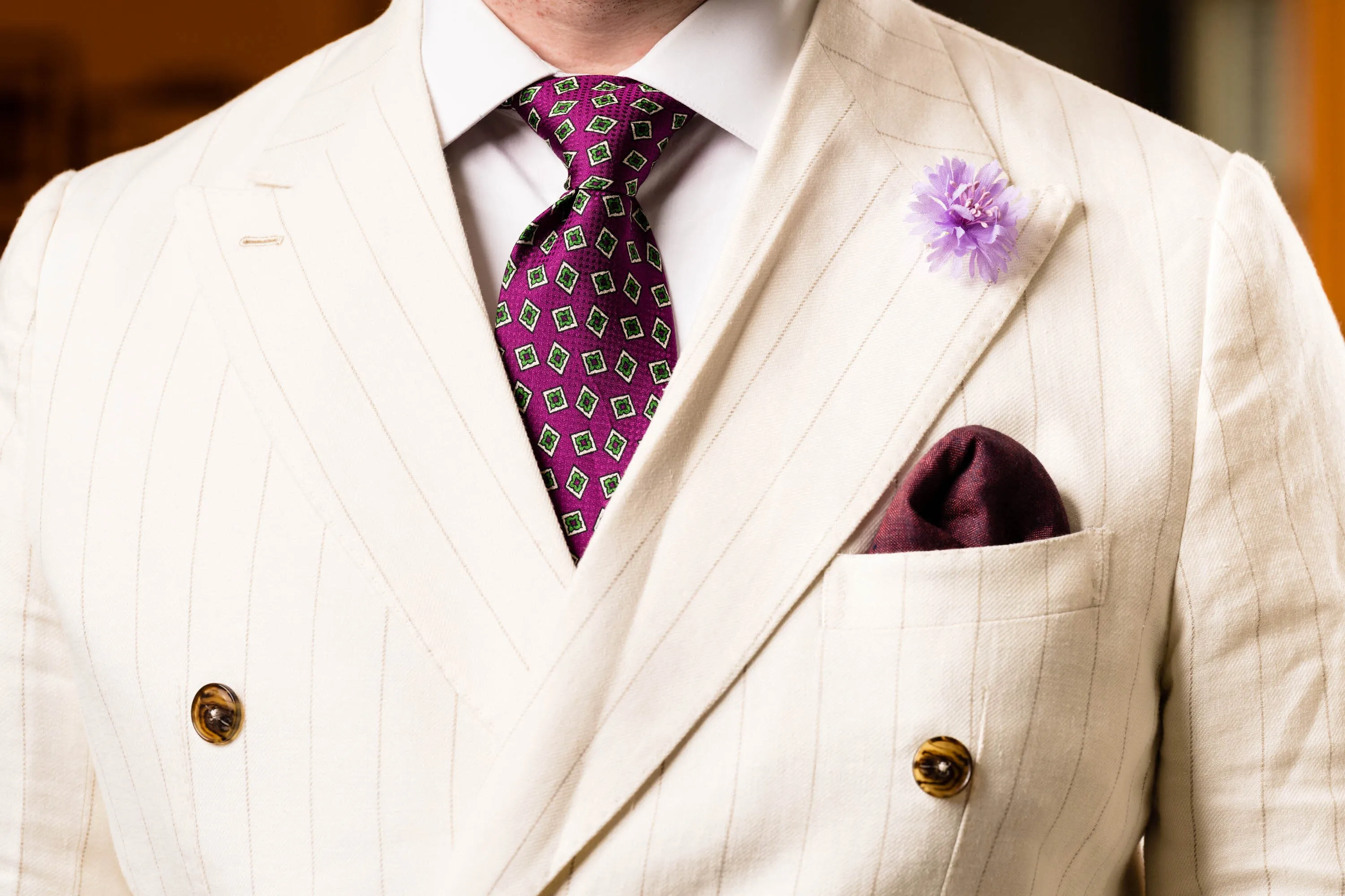 Light Purple Cornflower Boutonnière Flower