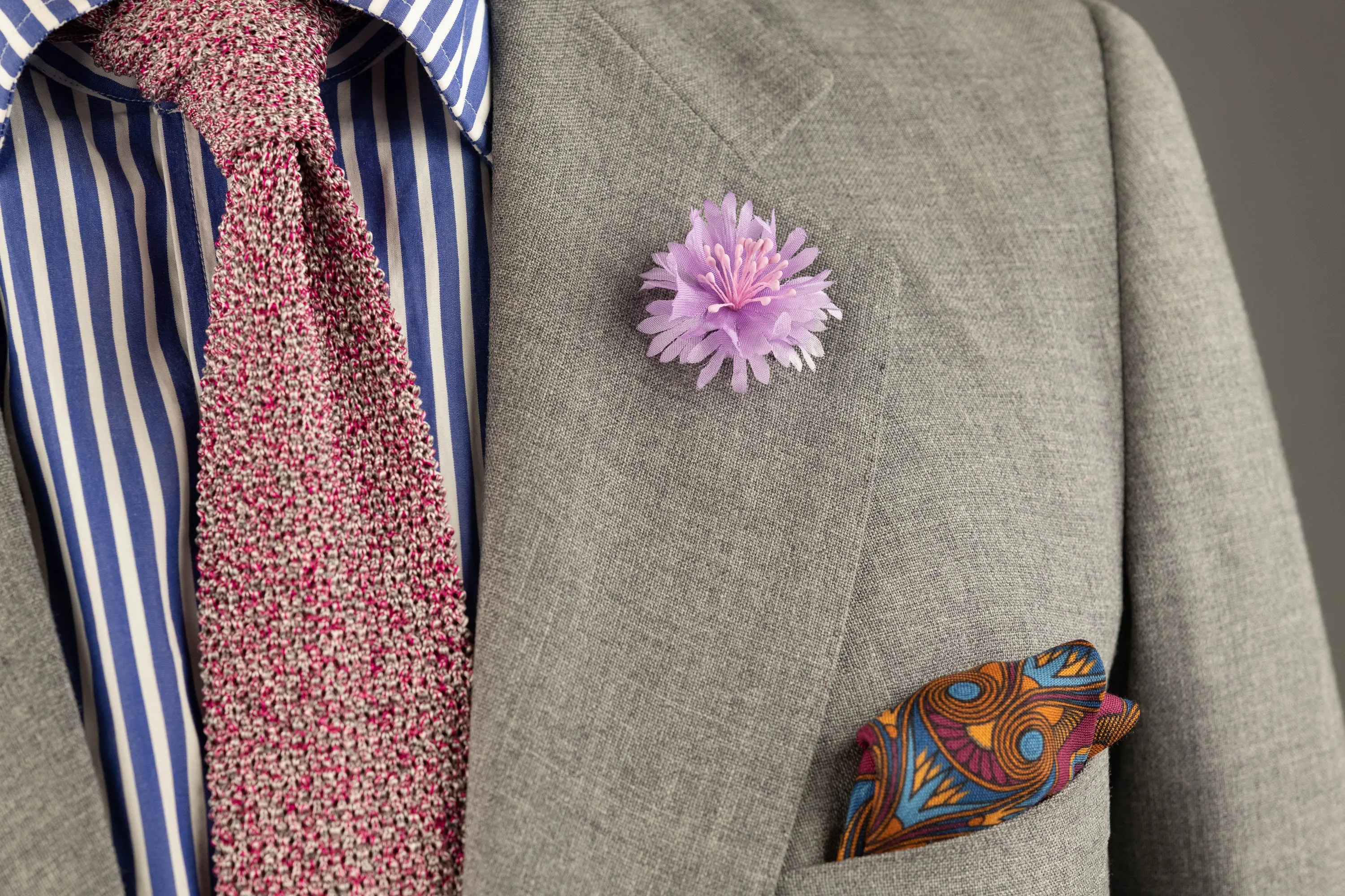 Light Purple Cornflower Boutonnière Flower