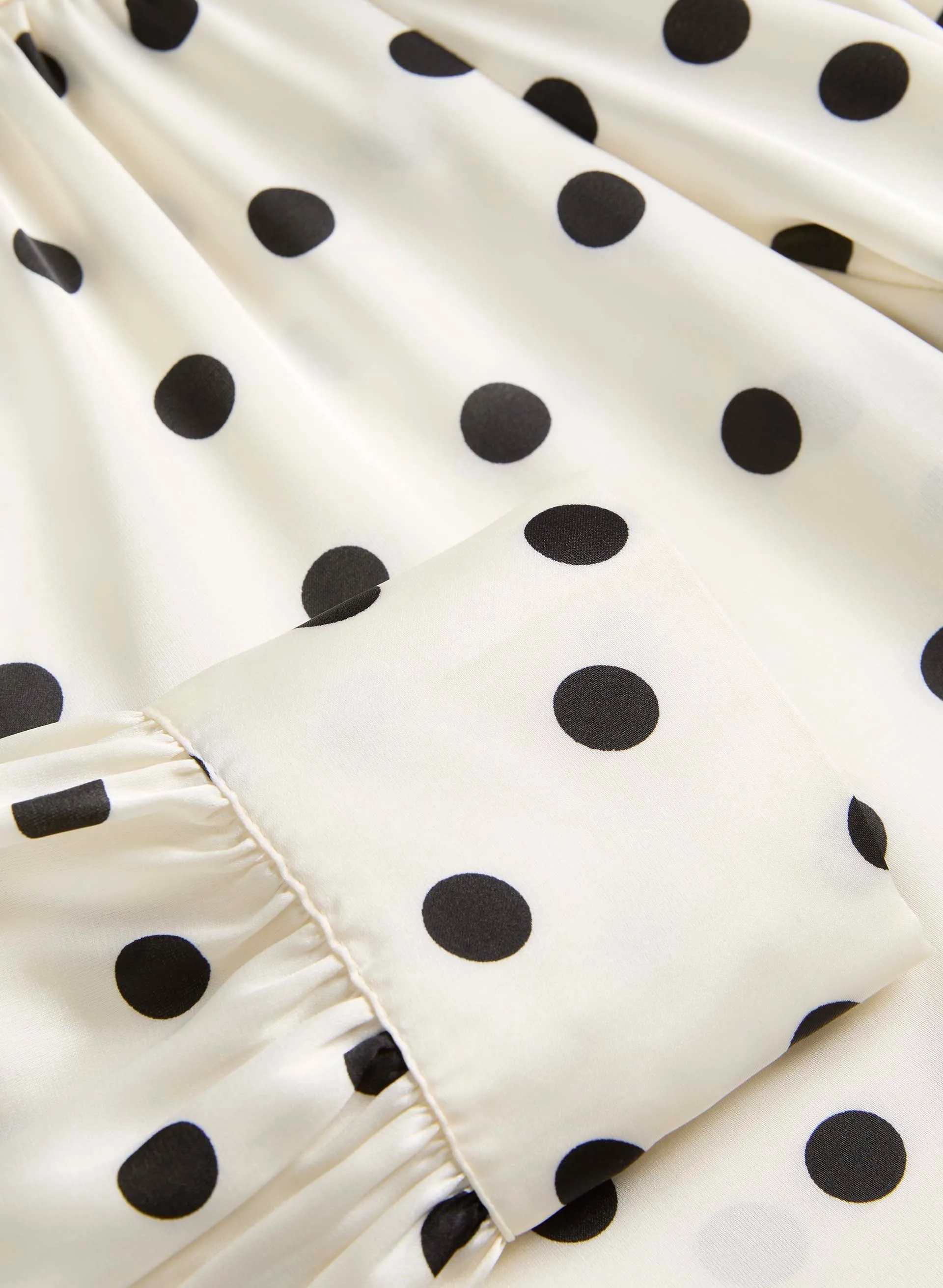 Long Sleeve Polka Dot Blouse