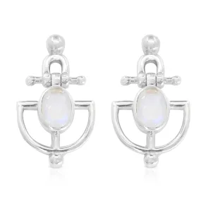 Lyra Moonstone Silver Earrings