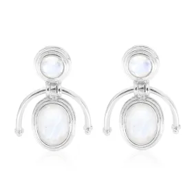 Muse Moonstone Silver Earrings