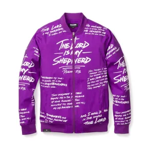 Psalm 23 Bomber Jacket - Purple