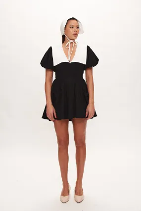 Puritan Linen Mini Dress Black