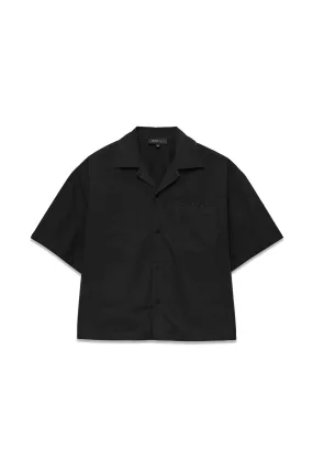 PURPLE BRAND P332 Wordmark Poplin SS Shirt