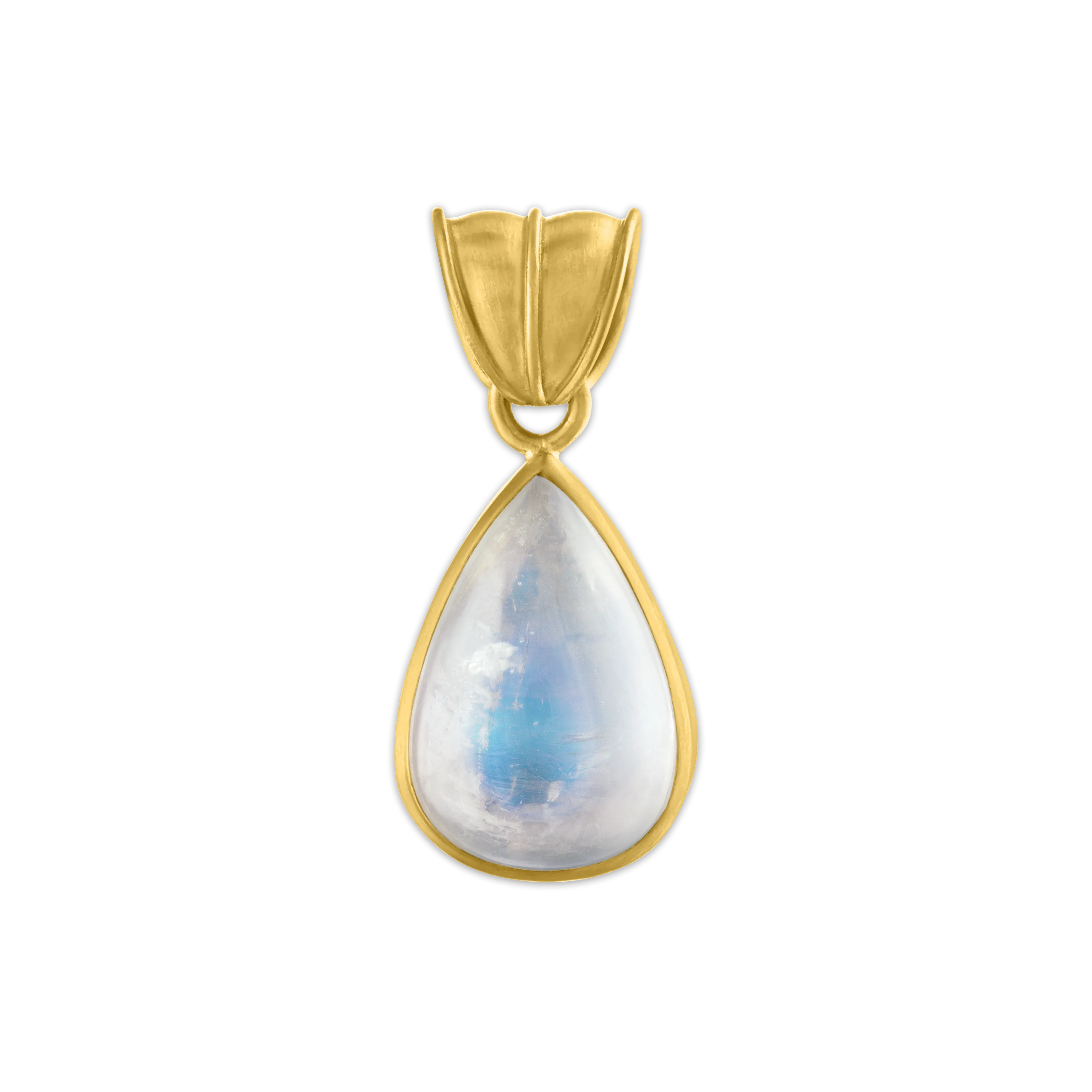 Rainbow Moonstone Tear Pendant