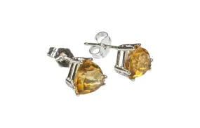 Sterling Silver Citrine studs