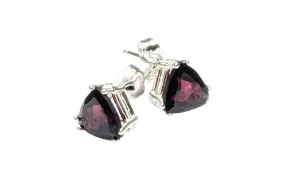 Sterling Silver Garnet studs