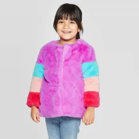 TRG Color lining purple Faux Fur Jacket 12629