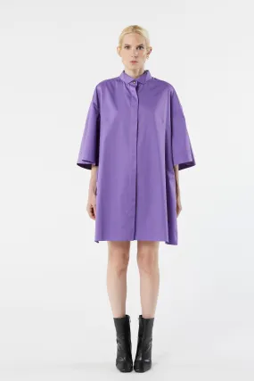 TUXEDO purple - cotton oversized shirt dress