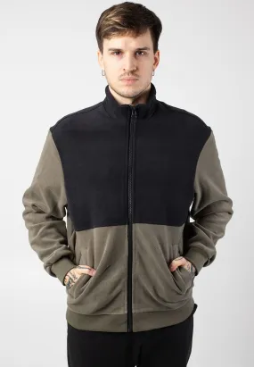 Urban Classics - Colour Block Polar Fleece Black/Olive - Jacket